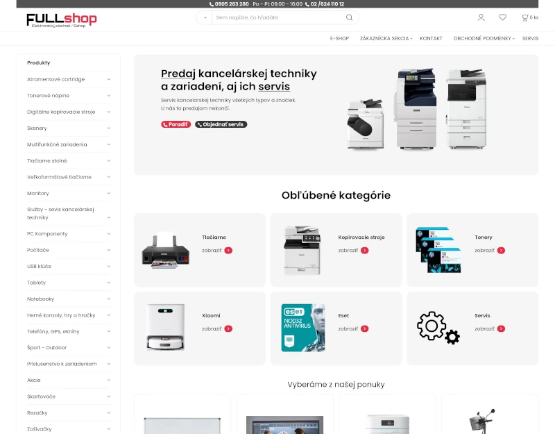 ClickEshop referencie - Predaj kancelárskej techniky a zariadení, aj ich servis