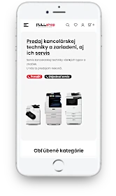 ClickEshop referencie - Mobilné zobrazenie - Predaj kancelárskej techniky a zariadení