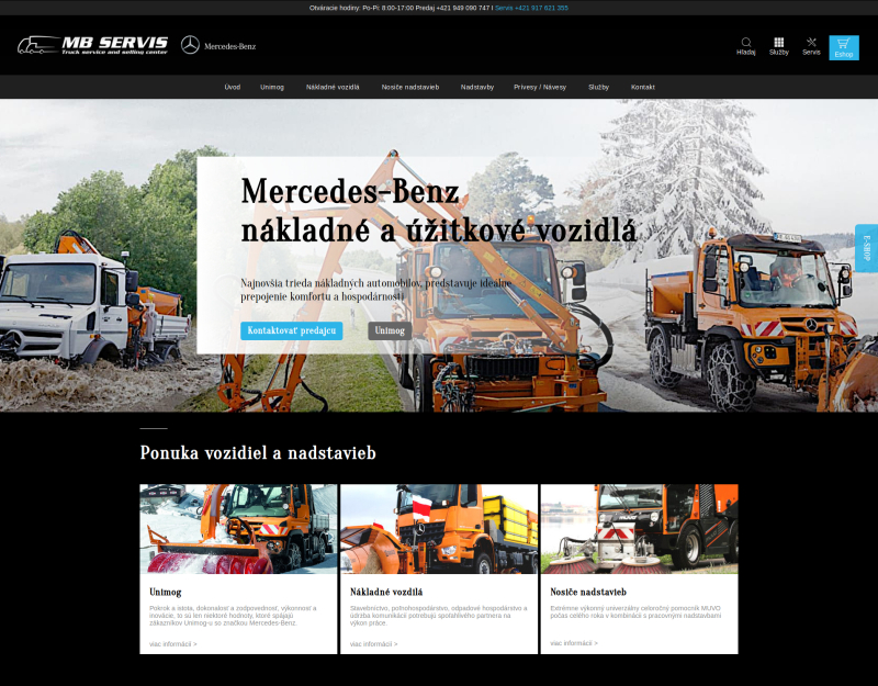 ClickEshop referencie - stránka s internetovým obchodom s originálnym príslušenstvom Mercedes-Benz